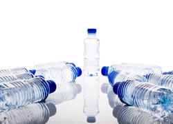 Waste from plastic bottles